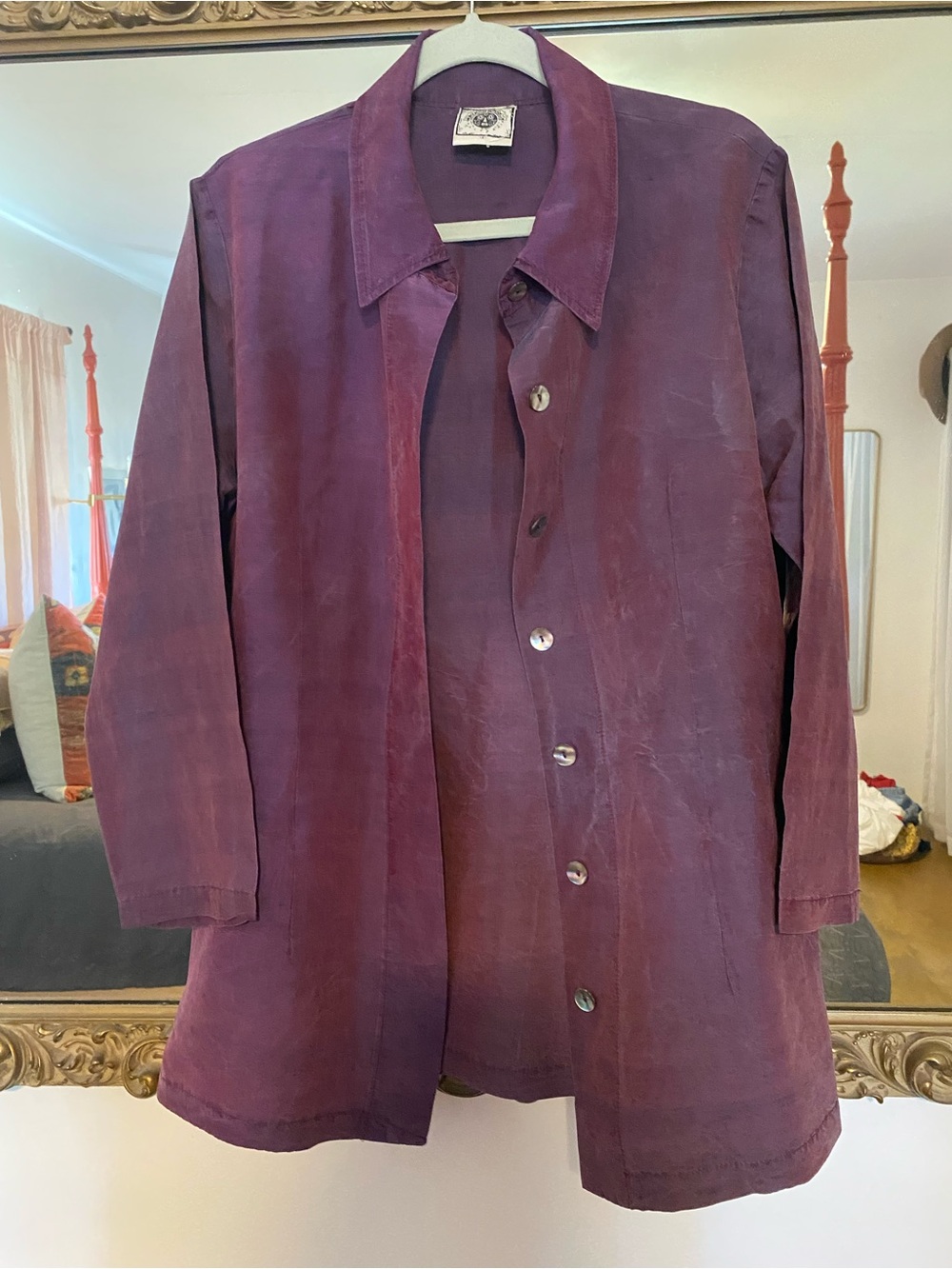 Gorgeous Vintage TomTom Purple Silk Blouse